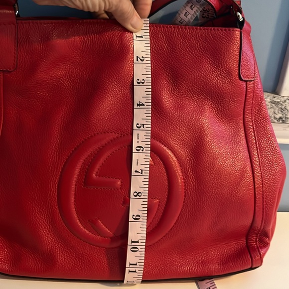 GUCCI SoHo Pebbled Leather Double Handle Bag NWOT - Picture 13 of 16